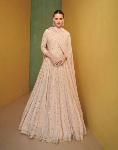 D.NO 5221 BY OS DESIGNER GEORGETTE GOWN WHOLESALER IN INDIA